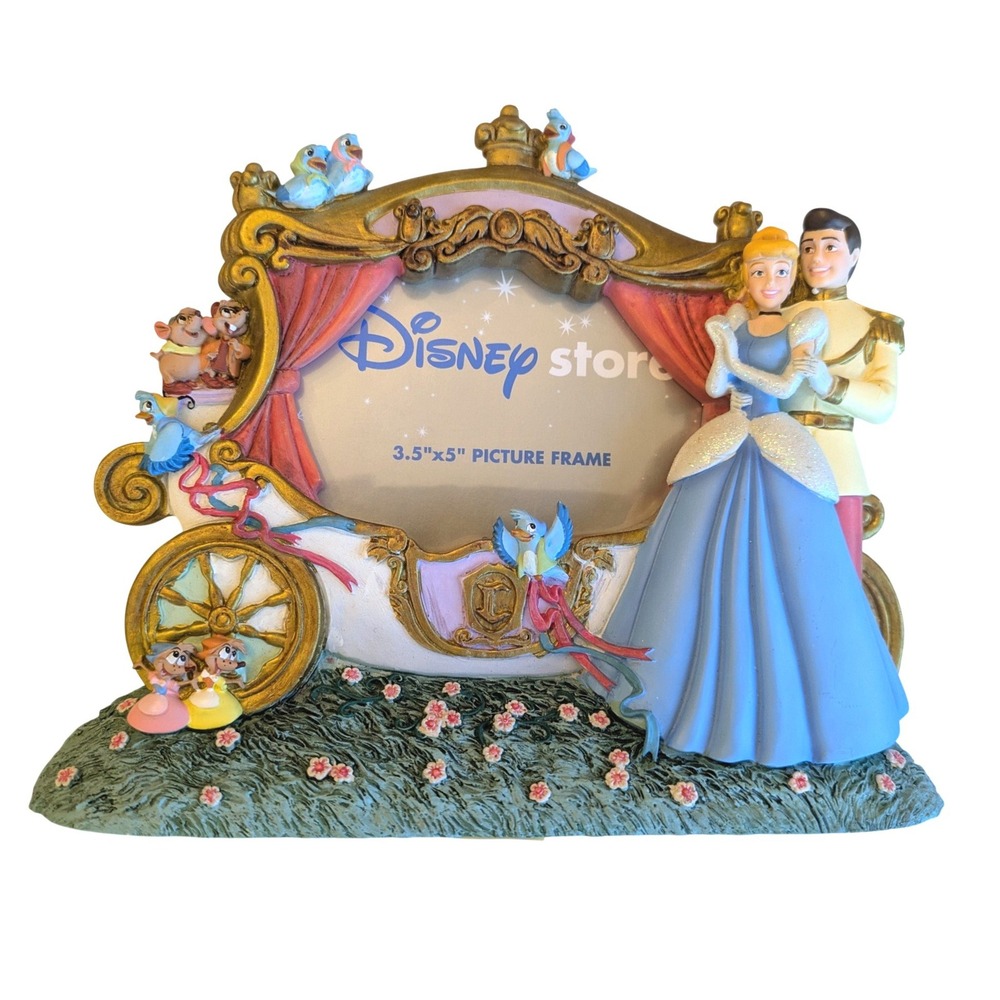 Disney Store Cinderella Prince Charming Carriage 3.5x5 Picture Frame Photo Frame